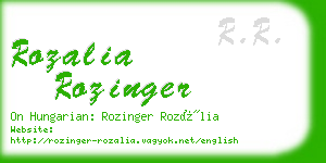 rozalia rozinger business card